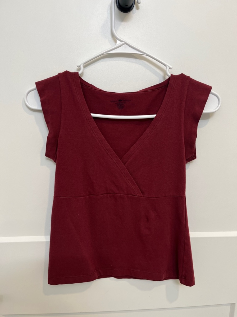 Brandy Melville Red Amara Short Sleeve Top